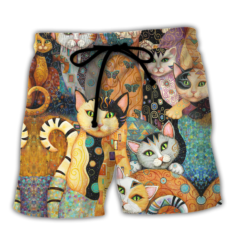 Cat Need You And Love - Beach Short Reefox - Owls Matrix LTD