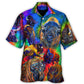 Bison Animals Colorful Bisons - Hawaiian Shirt - Reefox
