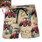 Tractor On The Desert Basic Style Custom Photo - Beach Short Reefox - Owls Matrix LTD