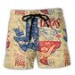 Texas Peace Life Style Don't Mess - Beach Short Reefox - Owls Matrix LTD