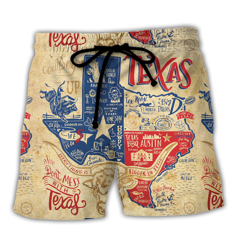 Texas Peace Life Style Don't Mess - Beach Short Reefox - Owls Matrix LTD