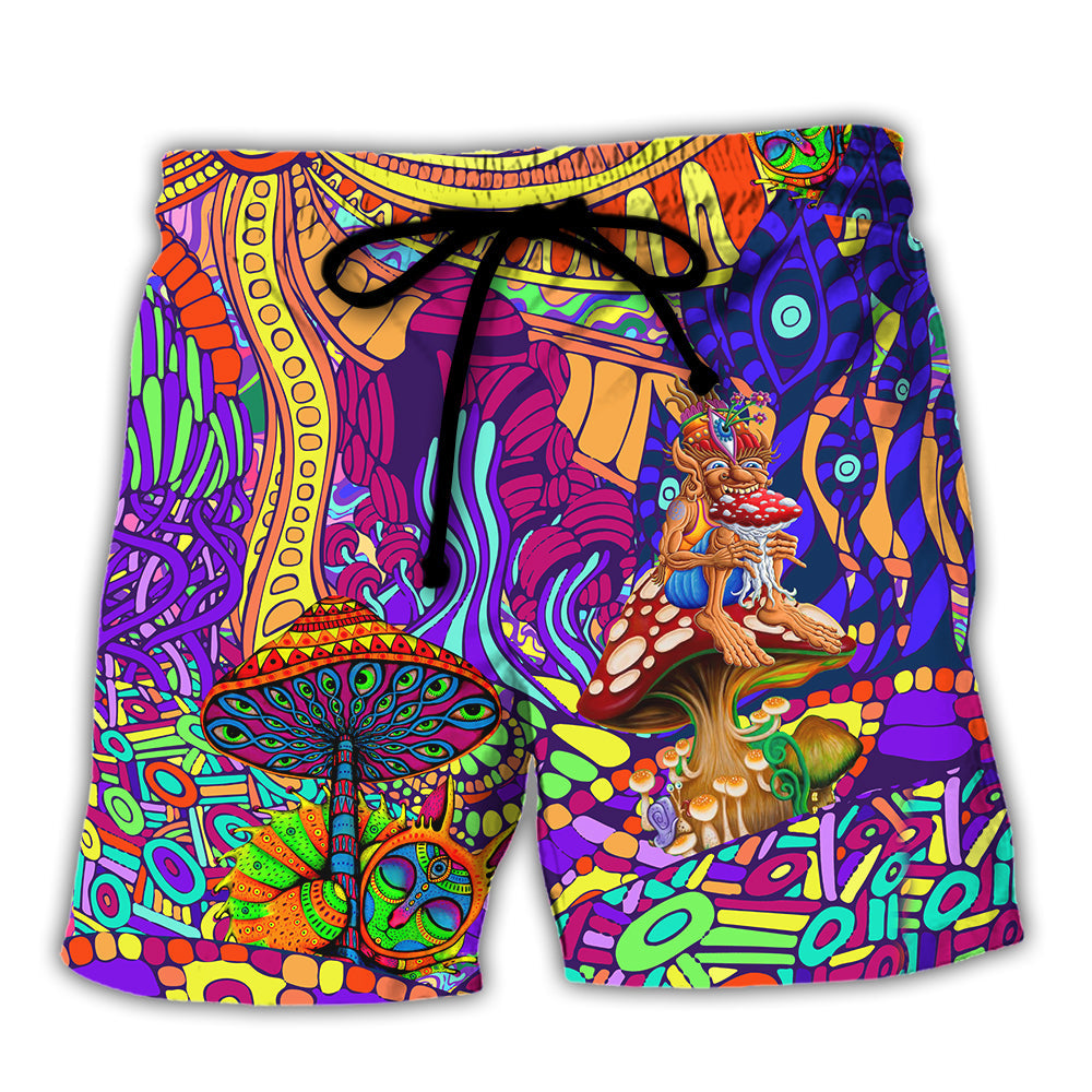 Hippie Colorful Love Life - Beach Short Reefox - Owls Matrix LTD