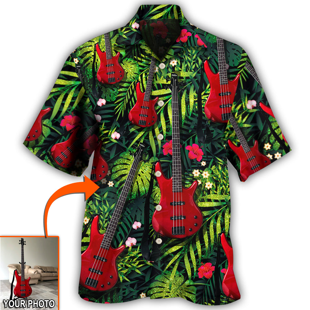 Bass Guitar / Adults / S Guitar Various Style Tropical Custom Photo - Hawaiian Shirt - Reefox