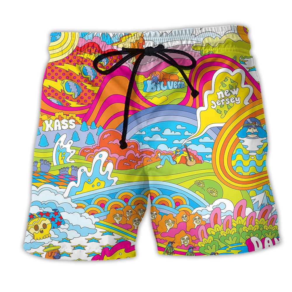 Hippie How To Talk Like A Hippie - Beach Short Reefox - Owls Matrix LTD