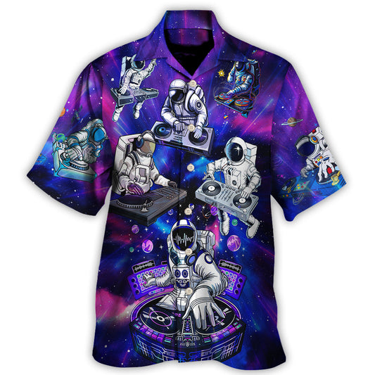 Hawaiian Shirt / Adults / S DJ Astronaut Live On Stage Galaxy - Hawaiian Shirt - Reefox