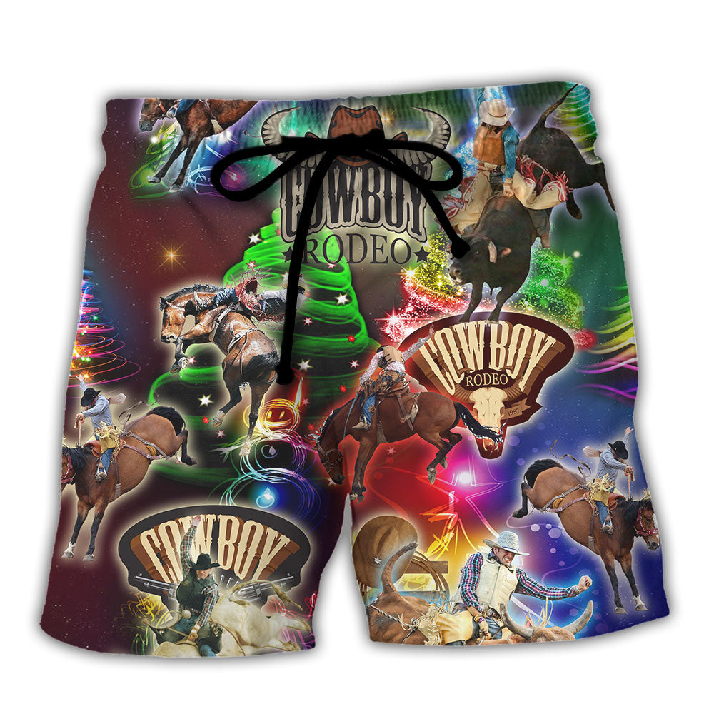 Cowboy Rodeo Merry Christmas - Beach Short Reefox - Owls Matrix LTD