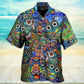 Hippie Owls Peace Life Mix Color Nice Style - Hawaiian Shirt - Reefox