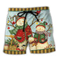 Christmas Cutie Snowman Happy Xmas - Beach Short Reefox - Owls Matrix LTD
