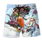 Beach Short / Adults / S Christmas Santa Happy Funny Christmas - Beach Short Reefox - Owls Matrix LTD