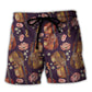 Violon Music Lover Floral Style - Beach Short Reefox - Owls Matrix LTD