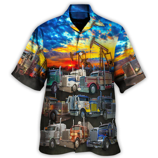 Hawaiian Shirt / Adults / S Truck Monster Classic Beautiful Sunset - Hawaiian Shirt - Reefox