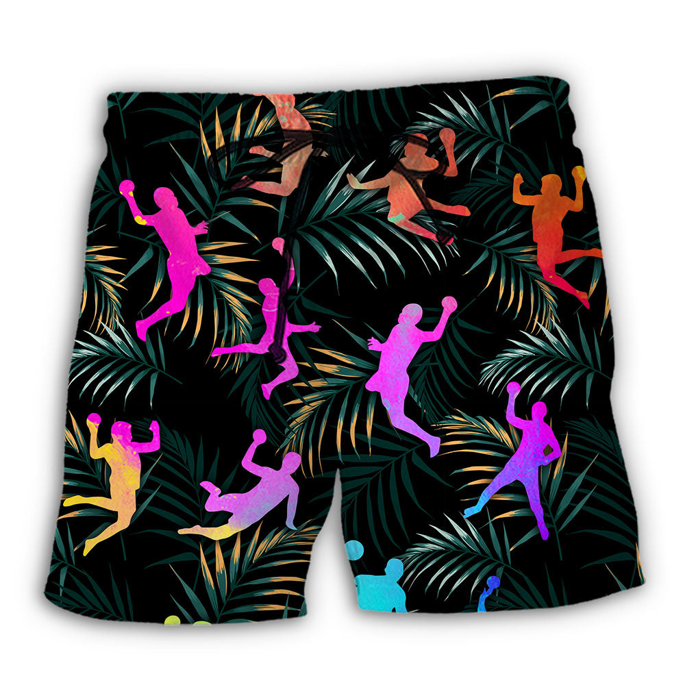 Beach Short / Adults / S Handball Watercolor Colorful Tropical - Beach Short Reefox - Owls Matrix LTD
