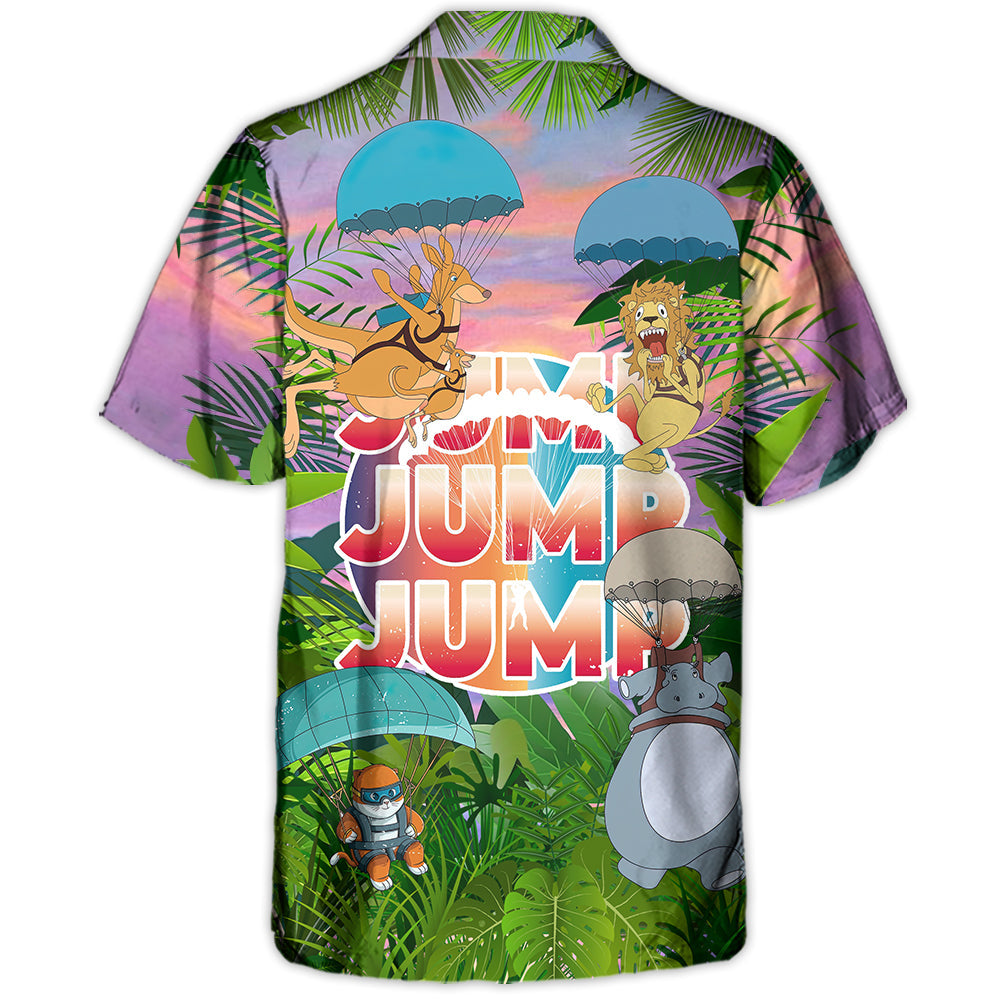 Parasailing Don't Scare Jump Jump Jump - Hawaiian Shirt
