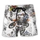 Motorcycle Ride Hard And Cool - Beach Short Reefox - Owls Matrix LTD
