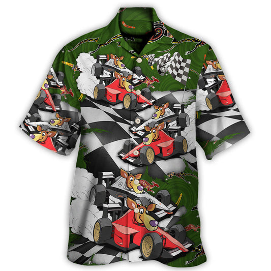 Kangraroo Racing Formula One Car Racing Australian Vibe - Hawaiian Shirt - Reefox
