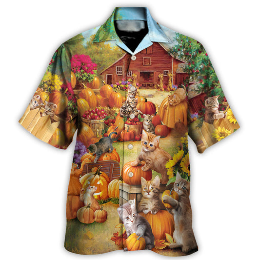 Thanksgiving Cat Wish You Happy Thanksgiving - Hawaiian Shirt - Reefox