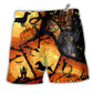 Beach Short / Adults / S Halloween Dachshund Pumpkin Scary - Beach Short Reefox - Owls Matrix LTD