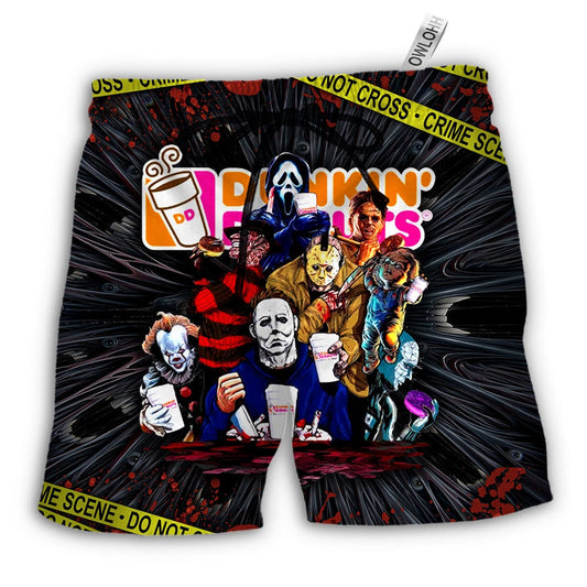 Beach Short / Adults / S Horror Movie Characters Funny - Beach Short Reefox - Owls Matrix LTD