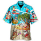 Hawaiian Shirt / Adults / S Christmas Santa Claus Chilling On The Beach Mele Kalikimaka Funny - Hawaiian Shirt - Reefox