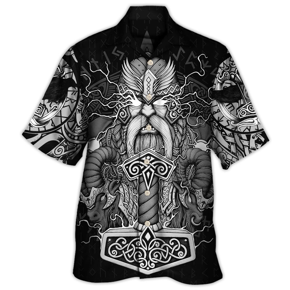 Viking Warrior Thor God Of Thunder - Hawaiian Shirt - Reefox