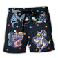 Shark Astronaut Galaxy Sky - Beach Short Reefox - Owls Matrix LTD
