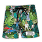 Cricket Sport Funny Play Tropical Vibe - Beach Short Reefox - Owls Matrix LTD