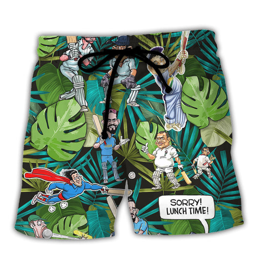 Cricket Sport Funny Play Tropical Vibe - Beach Short Reefox - Owls Matrix LTD