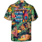 Kayaking Funny Sloth Playing Kayaking Gets Me Wet Tropical Kayaking Lover - Hawaiian Shirt