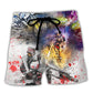Motorcycle Where The Road Ends The Fun Begins Mix Color - Beach Short Reefox - Owls Matrix LTD