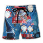 Independence Day Cute Three Trio Gnome 4th Of July - Beach Short Reefox - Owls Matrix LTD