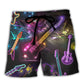 Guitar Neon Amazing Art - Beach Short Reefox - Owls Matrix LTD