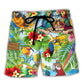 Parrot Love Life Happiness - Beach Short Reefox - Owls Matrix LTD