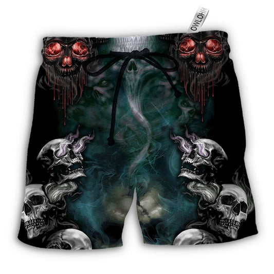Beach Short / Adults / S Skull Serial Killer Documentaries And Chill - Beach Short Reefox - Owls Matrix LTD
