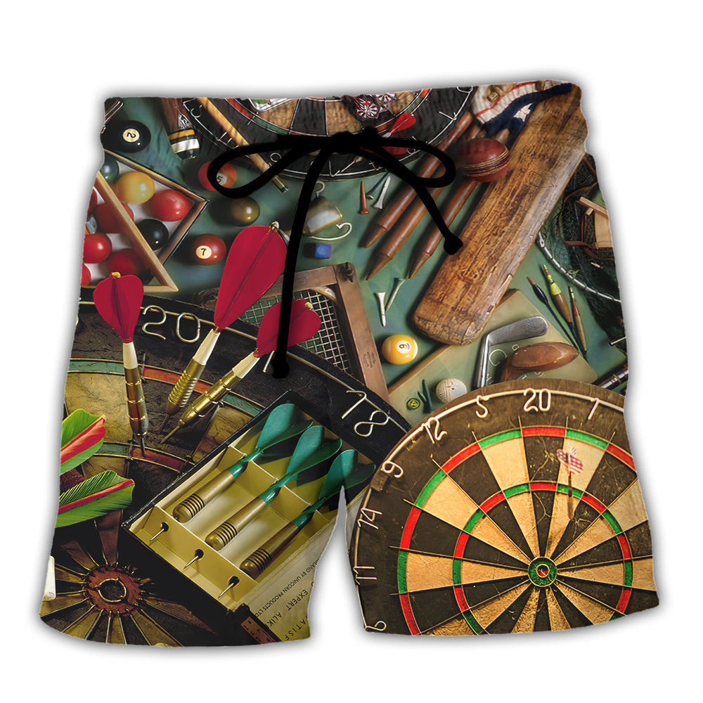 Beach Short / Adults / S Dart World Okayest Dart Player - Beach Short Reefox - Owls Matrix LTD