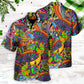 Hippie Peace Life Color Floral Style - Hawaiian Shirt - Reefox