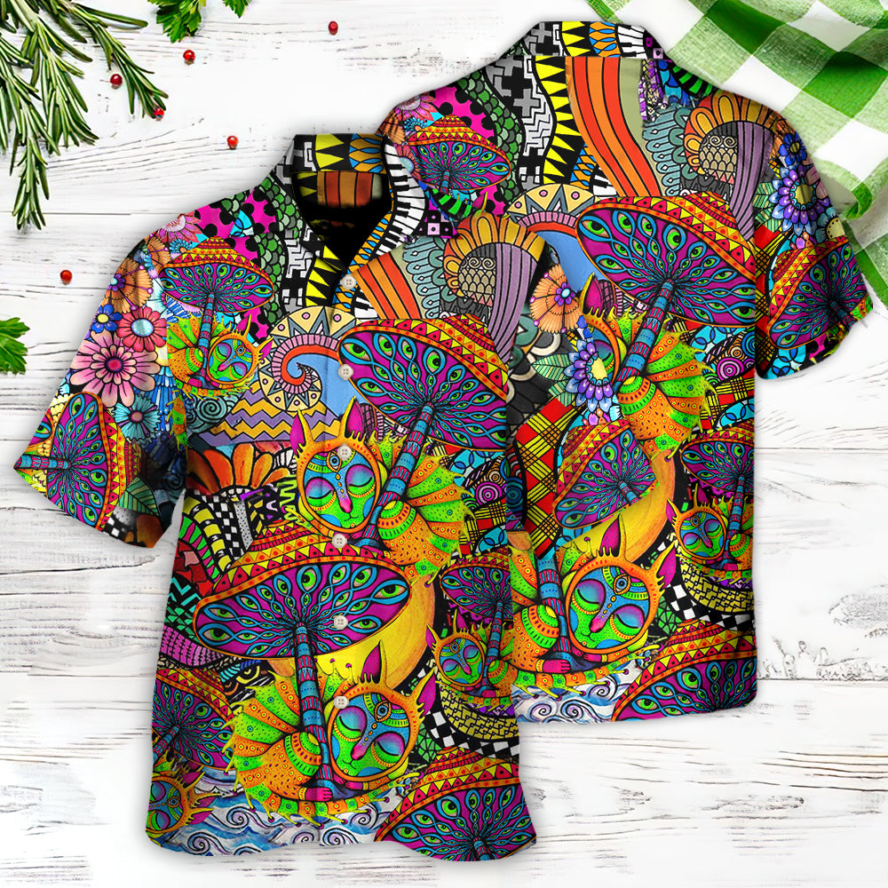 Hippie Peace Life Color Floral Style - Hawaiian Shirt - Reefox