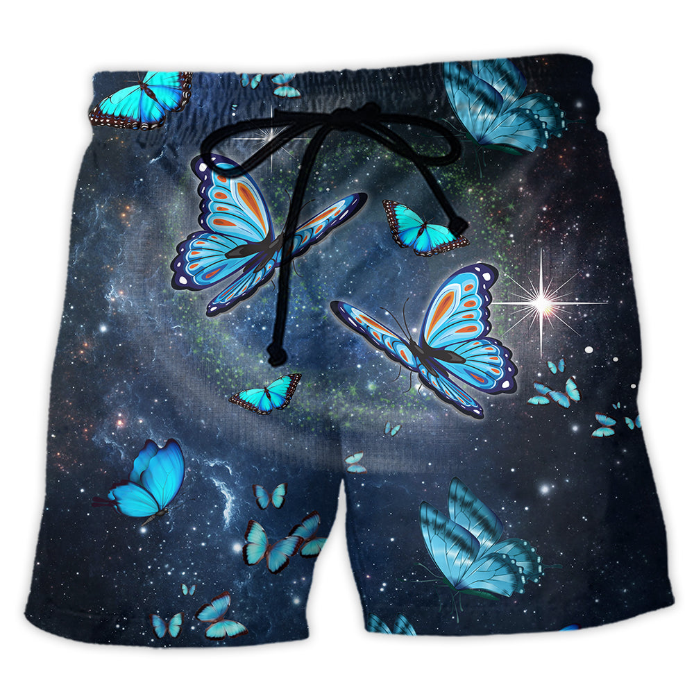 Beach Short / Adults / S Butterfly I Believe There Are Angels - Beach Short Reefox - Owls Matrix LTD