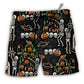 Beach Short / Adults / S Halloween Skull 'Tis The Season To Be Creepy - Beach Short Reefox - Owls Matrix LTD