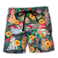 Beach Short / Adults / S Christmas Dog Santa Merry Xmas - Beach Short Reefox - Owls Matrix LTD