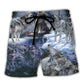 Beach Short / Adults / S Wolf Is Not Lonely Just Alone - Beach Short Reefox - Owls Matrix LTD