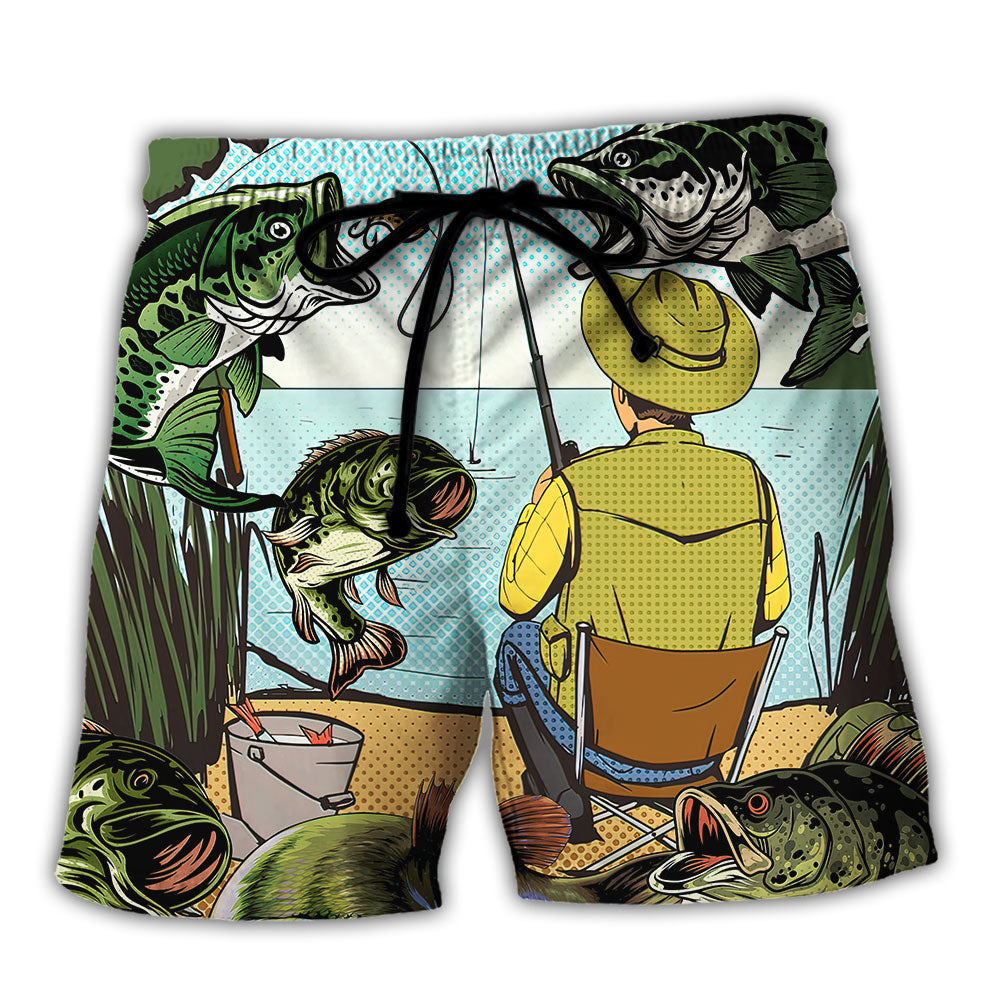 Fishing Saved Me Form Becoming A Pornstar - Beach Short Hawaiian Print