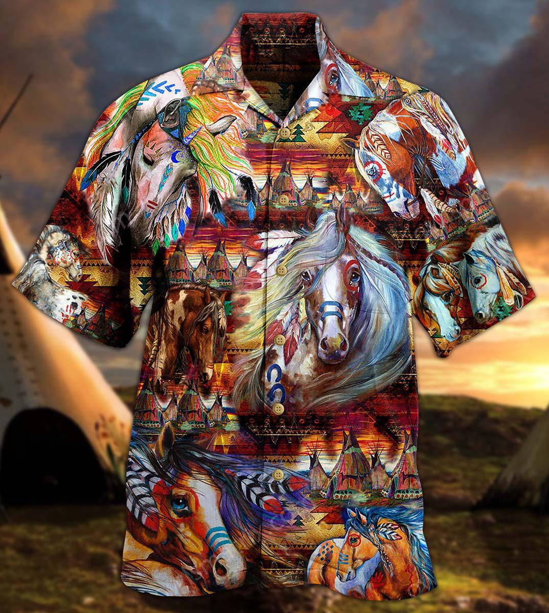 Native Horse Amazing My Soul Cool - Hawaiian Shirt - Reefox
