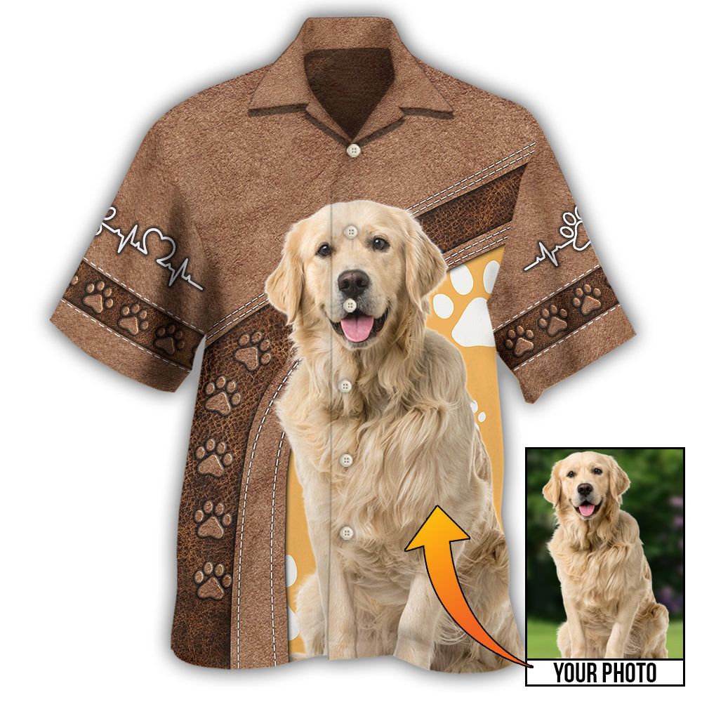 Golden Retriever / Adults / S Dog Paw Various Style Custom Photo Personalized - Hawaiian Shirt - Reefox