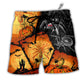 Beach Short / Adults / S Halloween Spider Pumpkin Scary - Beach Short Reefox - Owls Matrix LTD