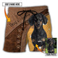 Dachshund / Adults / S Dog Paw Brown Style Classic Custom Photo Personalized - Beach Short Reefox - Owls Matrix LTD
