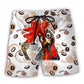 Beach Short / Adults / S Coffee I Like Chickens And Coffee - Beach Short Reefox - Owls Matrix LTD