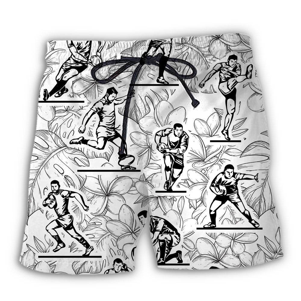 Beach Short / Adults / S Rugby Tropical Leaf Ball Games - Beach Short Reefox - Owls Matrix LTD