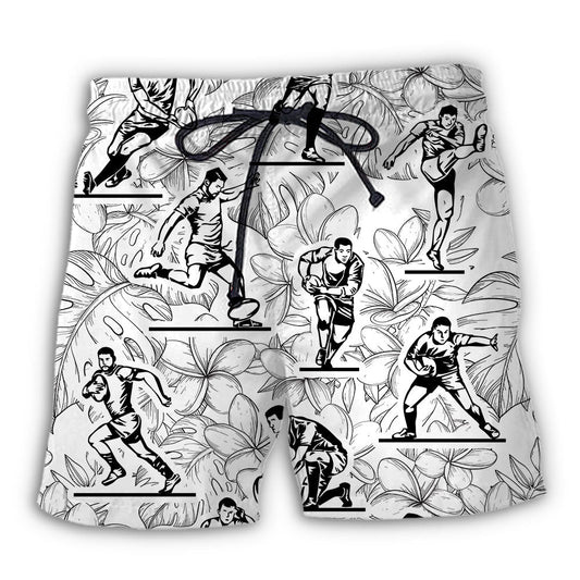 Beach Short / Adults / S Rugby Tropical Leaf Ball Games - Beach Short Reefox - Owls Matrix LTD