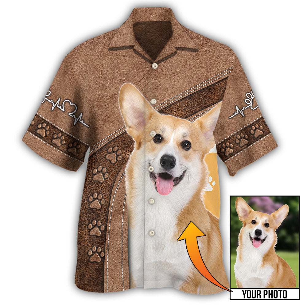 Corgi / Adults / S Dog Paw My Lovely Dog Classic Custom Photo Personalized - Hawaiian Shirt - Reefox