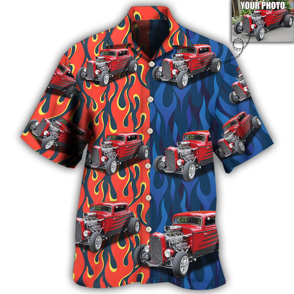 4 / Adults / S Hot Rod Various Style Custom Photo - Hawaiian Shirt - Reefox